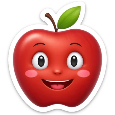 Labubu character as a cute, simple and expressive apple style emoji sticker