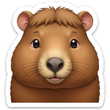 Capibara tierno enamorado sticker