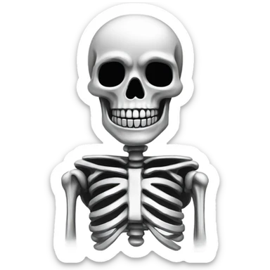 Skeleton made of chrome sticker