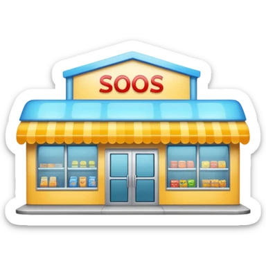 create a supermarket shop front sticker