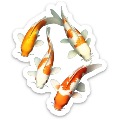 koi pond realistic  sticker