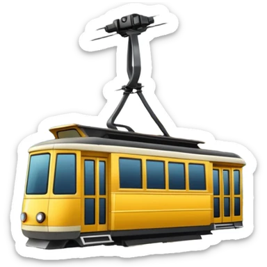 golden mountain tram similar to the cable car emoji sticker
