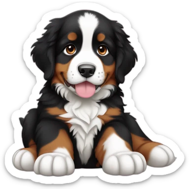 Bernese mountain dog  puppy cute  sticker