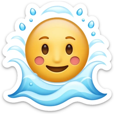 air purification emoji with a filter and clean air waves sticker