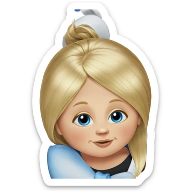 blonde girl with blue eyes sticker