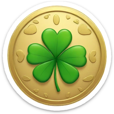 coin with Shamrock sticker