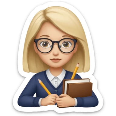lecture girl sticker