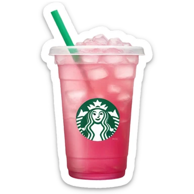 pink iced tea Starbucks drink sticker