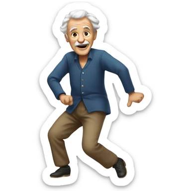 Old man on DANCE sticker