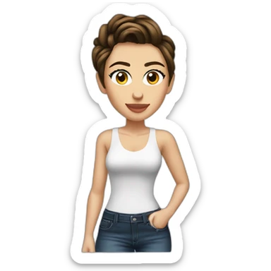 Somewhat detailed Brunette miley cyrus sticker