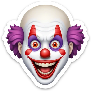 Clown with open mouth sticker