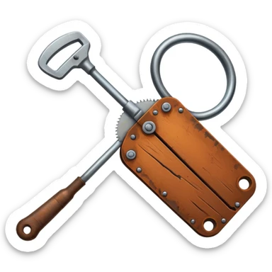 säge mit griff sticker