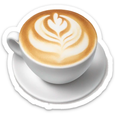 Big white cup of cappuccino  sticker