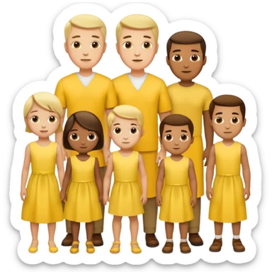 football team only mens  kids in yellow dress sticker