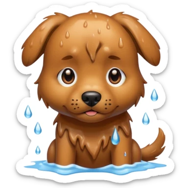 wet dog sticker
