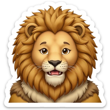 man in lion  costume  sticker