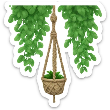 Hanging macrame plant  sticker