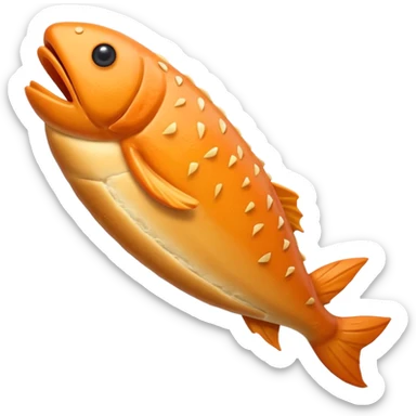 Un poisson de Fortnite tenant une baguette sticker