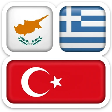 Chipre Greece Turkey emoji flag sticker