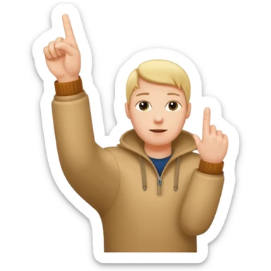 yvl hand sign with the thumb, the index finger and middle finger was ride up sticker