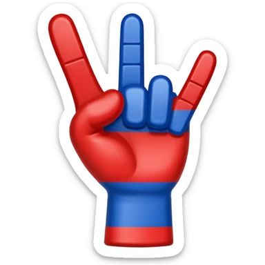 foam finger american football blue (#00A3E0) and red (#F9423A) sticker