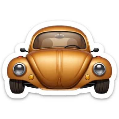 Beetle with a bowl cut sticker