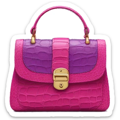 Hot pink and violet Brahmin bag sticker