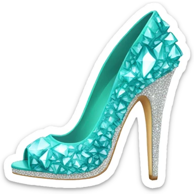 create crystal high heels sticker