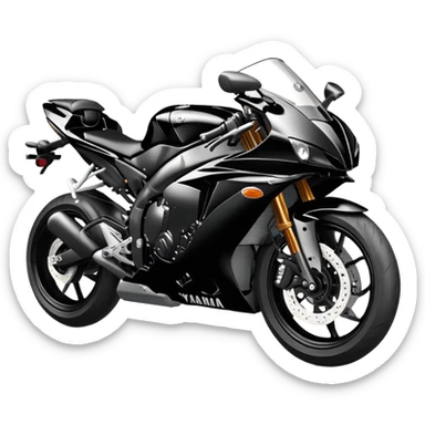 black yamaha r1 motorcycle sticker