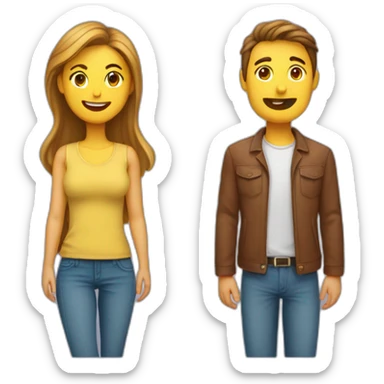 Un homme et femme qui s'embrassent sticker