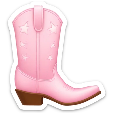 light pink cowboy boot sticker