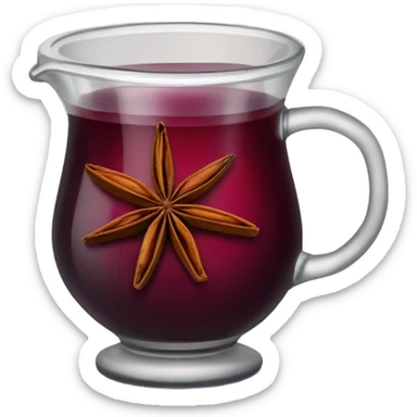 Mulled wine with star anise sticker