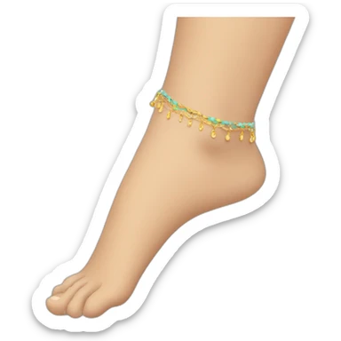 Anklet in foot sticker
