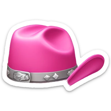 Pink cowgirl hat sticker