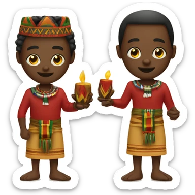 native african culture man Kwanzaa  sticker
