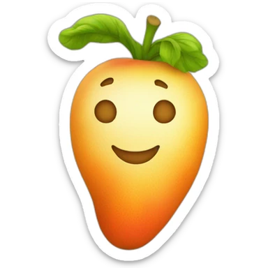 Pomme de terre sur une carotte sticker