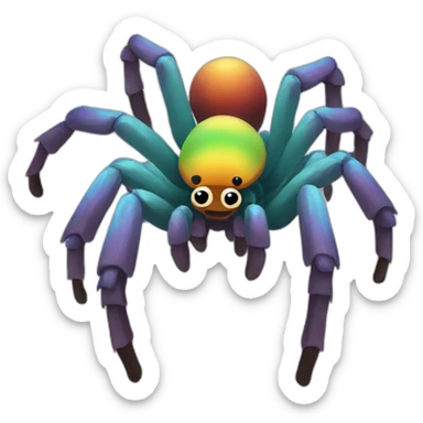 Rainbow Tarantula Full Body sticker