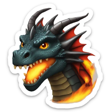 Darck fire dragon  sticker