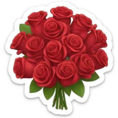 Bouquet de roses rouge sticker