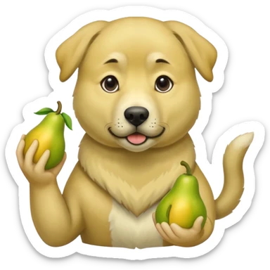 Kangal Hund mit Birne in der Hand  sticker