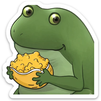 Frog with a BBL and a huge fart nugget sticker