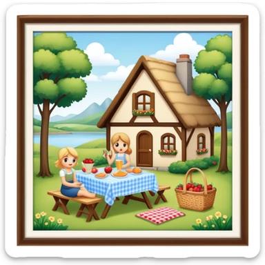 Cozy cottage Picnic sticker
