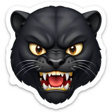 angry panther animal sticker
