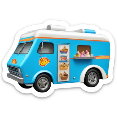 Hot wheels style, 1971, good humor ice cream caravan, blue, food truck style  sticker