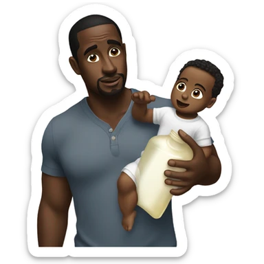 Diddy holding baby oil sticker