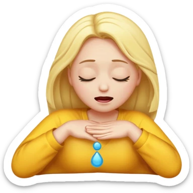 Create an emoji dramatically fainting sticker