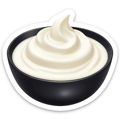 Black bowl yogurt  sticker
