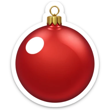 christmas red ornament sticker