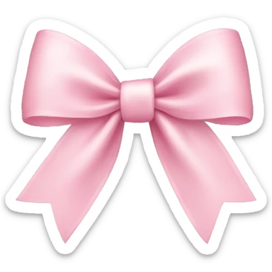 light pink ribbon bow sticker