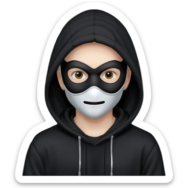 hacker with mask sticker
